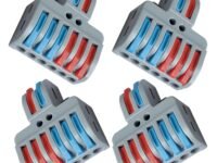 2 to 6 inline Electrical Connector - Quick Wire Connectors - Compact Assortment connector - terminal blocks connectors (4pcs, 2 to 6 inline, Multi)