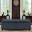 AMATA Eagle 2 Seater Ottoman/pouffe Ligth Blue Suede Velvet Fabric Perfect for Home Living Room and Guests (Light Grey, 2 Seater Ottoman)(3 Year Warranty)