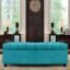 AMATA Eagle 2 Seater Ottoman/pouffe Sky Blue Suede Velvet Fabric Perfect for Home Living Office Room and Guests (Sky Blue 3, 2 Seater)(3 Year Warranty)