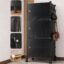 AYSIS 𝟔 𝐓𝐢𝐞𝐫 Shoe Rack for Home with Transparent Doors, Modular Dustproof Shoe Storage Cabinet, Foldable Plastic Space Saving Shoe Stand Organizer for Entryway, Bedroom & Living Room - Black