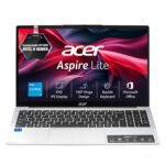 Acer Aspire Lite 12th Gen, Intel Core i5-12450H, Office 2024 + M365 Basic, 12GB / 512GB SSD, 39.62cm 15.6" FHD IPS Display, Win 11 Home, Pure Silver, 1.7KG, AL15-52H, Backlit KB, Thin & Light Laptop