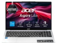 Acer Aspire Lite 12th Gen, Intel Core i5-12450H, Office 2024 + M365 Basic, 12GB / 512GB SSD, 39.62cm 15.6" FHD IPS Display, Win 11 Home, Pure Silver, 1.7KG, AL15-52H, Backlit KB, Thin & Light Laptop
