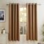 Amazon Basics - Room Darkening Blackout Window Curtains, 100% Room Darkening | 5 Feet |Set of 2| Plain Design | for Living Room and Bedroom | 115cmx150cm, Color- Gold