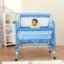 Amazon Brand - Supples Premium Baby Cradle with Swing & Mosquito Net | for 0–8 Months | Swing Lock & 4 Wheels with Brake | Soft & Comfortable Sleep | Sturdy Mild Steel Frame | Blue