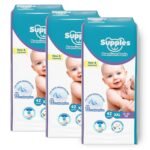 Amazon Brand - Supples Premium Baby Diaper Pants | 84 Baby Diapers | XXL | 15-25 Kg | 42 x 3 Packs | 12 Hrs Absorption | Cushiony Cotton Soft Fabric | Phthalates-Free | Triple Leak Guard