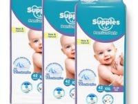 Amazon Brand - Supples Premium Baby Diaper Pants | 84 Baby Diapers | XXL | 15-25 Kg | 42 x 3 Packs | 12 Hrs Absorption | Cushiony Cotton Soft Fabric | Phthalates-Free | Triple Leak Guard