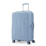 American Tourister Ivy 2.0|Medium Size Check-in Spinner Trolley Bag (68 cm)|360° 8 Wheel Travel Luggage|Hard Case Polypropylene (PP) Suitcase|Combination Lock|Blue Frog