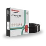 Anchor by Panasonic 6 mm COPAPro FR Electrical Wire, 90 Meter Fire Resistant Single Core PVC insulated Pure Copper Wire, Anti Rodent Anti Termite Flexible Wire for Connections (BLACK, 96142BK)