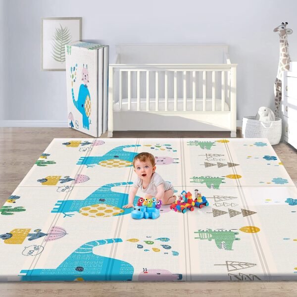 Anti-skid Thicken Foldable Foam Baby Play Mat Early Learning Cognitive Playmat For Large Mats Double Side Soft Baby Play Crawl Floor Mat Waterproof Portable Outdoor/Indoor Use (Multicolor)