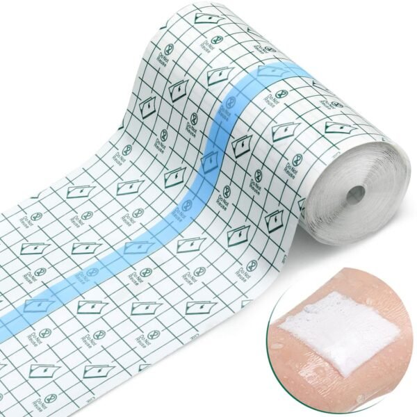 Anzailala Waterproof Stretch Adhesive Bandage Transparent Tape (15cm * 2m) | Clear breathable shower shield film, flexible tattoo aftercare bandage and dressing tape.
