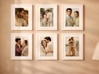 Art Street Decorative White Premium Set of 6 Wall Photo Frames (6X8 Inches Picture Size matted to 4x6 Inches).