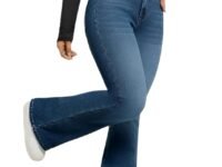 Ben Martin Women’s High Waist Jeans || Flared Bell Bottom Bootcut Pants || Wide Leg Stretch Denim – Perfect for Travel, Party & Everyday Use – Sizes 26–40 (2)