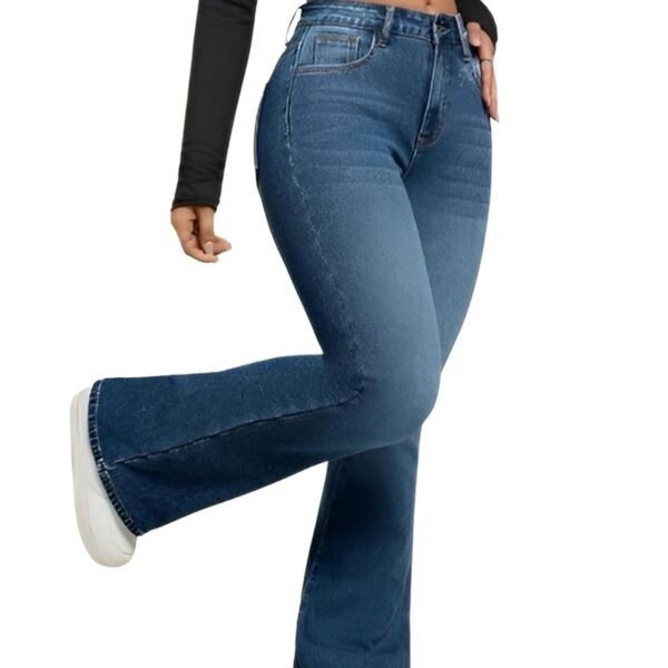 Ben Martin Women’s High Waist Jeans || Flared Bell Bottom Bootcut Pants || Wide Leg Stretch Denim – Perfect for Travel, Party & Everyday Use – Sizes 26–40 (2)