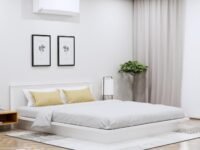 Bniture Modern Low Height Queen Size Bed Without Storage | Engineered Wood Platform Bed Designer Headboard | Bed Queen Size Wooden Cot Double Bed for Bedroom 3 Year Warranty (Frosty White)