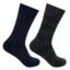 Bonjour Men's Cushioned Woollen Crew Length Socks - Pack Of 2 (Multicolor)