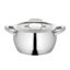 Borosil Stainless Steel Handi Casserole With Lid, Induction friendly, Impact Bonded Tri-ply Bottom, 2.1L