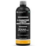 Carbamide Forte L-Carnitine Liquid 3300mg Per Serving | L Carnitine Supplement For Fat Burn, Muscle Recovery & Energy | Pre & Post Workout Supplements With Added Vitamins | Mango Flavour - 450ml