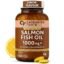 Carbamide Forte Salmon Omega 3 Fish Oil Capsules | Salmon Fish Oil Omega 3 Capsule 1000mg For Men & Women | Omega3 Fishoil Supplement For For Heart, Joints, Bones & Skin - 150 Softgels
