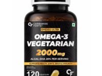 Carbamide Forte Veg Omega 3 2000mg | Plant- Based Algae Oil Omega 3 Supplement with 20% DHA | Supports Heart, Brain & Eye Health - 120 Capsules