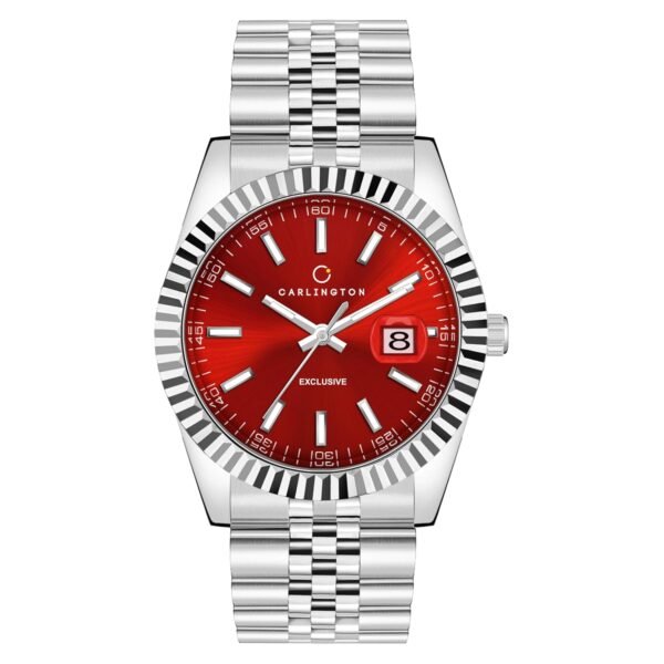 Carlington Analog Men's Watch with Stainless Steel Chain Strap, Multi-Color Dial Options, Premium Gift Watch for Men – Stylish Casual & Formal Wrist Watch - CT 8811