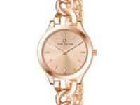 Carlington Iconic Analog Watches for Women with Premium Stainless Steel Link Chain Strap - CT 2036