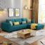 Casaliving Minta RHS 4 Seater L Shape Sofa Set for Living Room (Pine Colour Fabric) Premium Fabric Sofa, Premium Look
