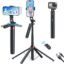 Celfiexpt 71-inch Selfie Stick Tripod 360 Degree Rotation Rechargeable Remote Quadripod Stand Gimbal Handle for Mobile Phone Camera Gopro 360° Panoramic Shooting Vlogging Live Stream