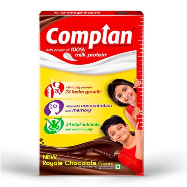 Complan Nutrition Drink Powder for Children, Royale Chocolate Flavour, 1 kg Carton|Nutrition Drink for kids with protein & 34 vital nutrients, 1 count, 30 servings