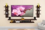 DAS TV Unit Volker Engineered Wood TV Entertainment Unit Stand Set Top Box Stand for Living Room and Office Walls Flowery Wenge Large (Ideal for up to 55") Screen