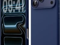 DIZORO Compatible with (iPhone 17 Pro Case)(2025), Liquid Silicone 3 Layers Full Covered Soft Gel Rubber Phone Case,Shockproof Protective Cover with Anti-Scratch Microfiber Lining-Dark Blue