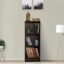 DeckUp Lexis 3-Shelf Engineered Wood Book Shelf and Display Unit (Walnut, Matte Finish)