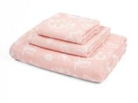 Doctor Towels World's First Banana Floral Towel Set of 3 – 1 Bath Towel, 1 Hand Towel, 1 Face Towel | Clinically Proven to Help Reduce Acne | 200 GSM Quick Dry Towels for Bath Large Size – Coral