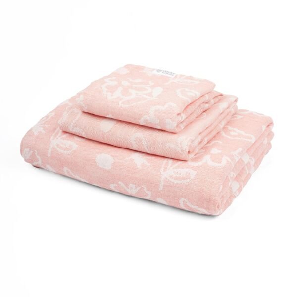 Doctor Towels World's First Banana Floral Towel Set of 3 – 1 Bath Towel, 1 Hand Towel, 1 Face Towel | Clinically Proven to Help Reduce Acne | 200 GSM Quick Dry Towels for Bath Large Size – Coral