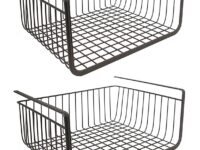 EITHEO Under Shelf Storage Basket Combo(12+12 Inch) - Maximize Kitchen Space with Powder Coated Under Cabinet Storage Organizer | 12+12 Inch Size(Pack of 2)