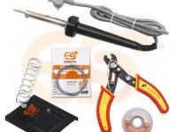 Electronic Spices 5 IN 1 60Watt soldering Iron, cutter, desolder wire, solder wire, solder stand Starter kit for beginners