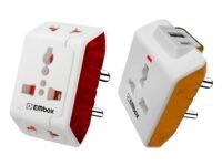 Embox Multi Plug Adapter with USB Ports | Universal 2-Pin Plug Socket | Multi USB Charger Adapter A & Type-C | Compact Fast Charging Power Adapter Plug for Phones, Tablets & Devices