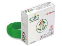 Etira 0.75sqmm 90M coil | Flame Retardant | 99.97% high purity copper | PVC insulated housewire [Green]