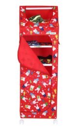 FLIPZON Baby Wardrobe Plastic Multipurpose 6 Shelve, Foldable, (Unbreakable Material) (Rabbit Pattern - Red)