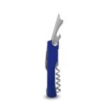 Fackelmann Stainless Steel Multipurpose Anti-Slip Waiters Corkscrew | Equipped with Corkscrew, Bottle Opener and a Serrated Cutter | Strong, Durable & Rust-Resistant | Dishwasher Safe - 15.5 cm, Blue