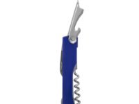 Fackelmann Stainless Steel Multipurpose Anti-Slip Waiters Corkscrew | Equipped with Corkscrew, Bottle Opener and a Serrated Cutter | Strong, Durable & Rust-Resistant | Dishwasher Safe - 15.5 cm, Blue