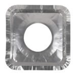 Freshee Stove Liner Cover Cleaners Disposable Aluminium Burner Guard | Burner Protector for Gas Stove | Non-Stick Square Foil Liner for Oil, Spills & Grease Control | Easy to Use & Cleanup | Pack of 8