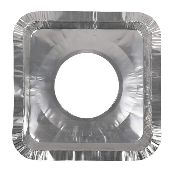 Freshee Stove Liner Cover Cleaners Disposable Aluminium Burner Guard | Burner Protector for Gas Stove | Non-Stick Square Foil Liner for Oil, Spills & Grease Control | Easy to Use & Cleanup | Pack of 8