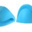 GLUN® Silicone Fingure Protector Oven Slevees, Silicone Anti-scalding Oven Gloves Mitts Potholder Pair (Blue OG)