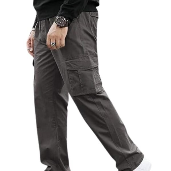 GRECIILOOKS Men’s Cargo Pants | 6 Pocket Cotton Cargo Joggers for Men | Loose Fit Stylish Pant with Pockets | Casual Baggy Trousers & Streetwear Lower
