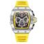 Giordano Multifunction Watch for Men with Day, Date, and 24-Hour Sub-Dial, Water Resistant Square Dial Unique Design