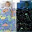 Glow in The Dark Blanket Gifts for Toddler Kids Teen Girls| 200cm x 150cm |Bedroom Décor, Lightweight Throw Blankets|Soft Cozy Fluffy Luminous Throw Blanket - Blue Dino - 2