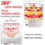 Glowick Vegetable,Flower,Meat Beef Jerky Drying Food Dehydrator Fruit Dryer Machine with 5 Stackable Tray (1Pcs)