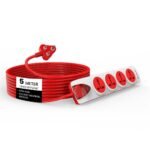 Goldmedal 240 Volts Plugged-in 4x1 Extension Board | 4 Outlet Universal Sockets | Master Switch with Indicator | 5 Meter Heavy Duty Extension Cable | Multi Plug Socket for Home & Office