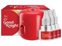 Good Knight Flash Liquid Vaporiser Combo Pack | Machine + Pack Of 3 Refills | 2x Faster Than Before | Mosquito Repellent Refill | India s Most Powerful Liquid Vaporizer