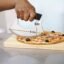 HARI Stainless Steel Pizza Cutter for Kitchen | Sharp Rocker Slicer Stainless Steel with Blade Cover | Non-Stick & Anti-Slip Cutter for Pizza, Dough, Salad, Chopping, Slicing with Ergonomic Handle